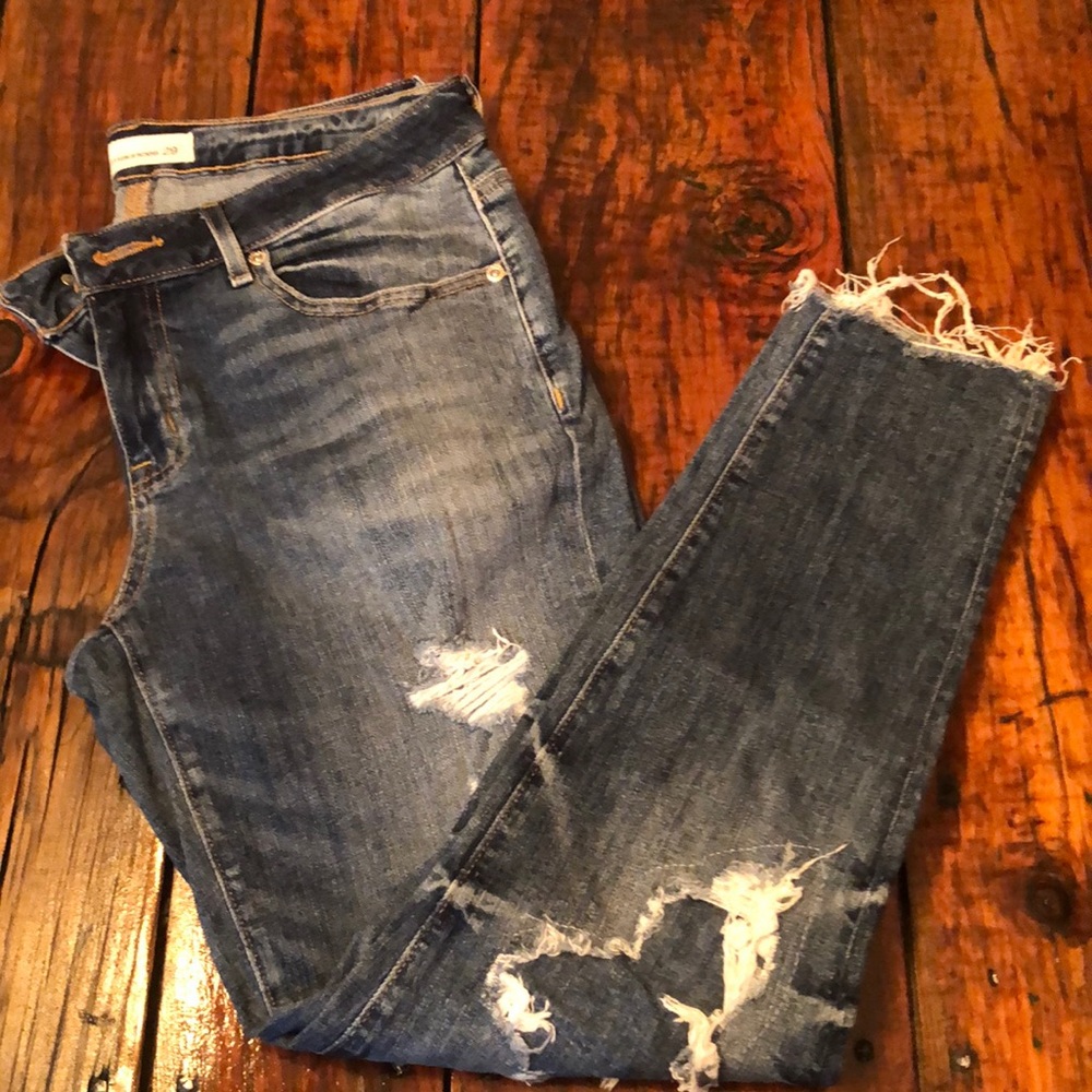 Maurices Destroyed Ankle Jeans